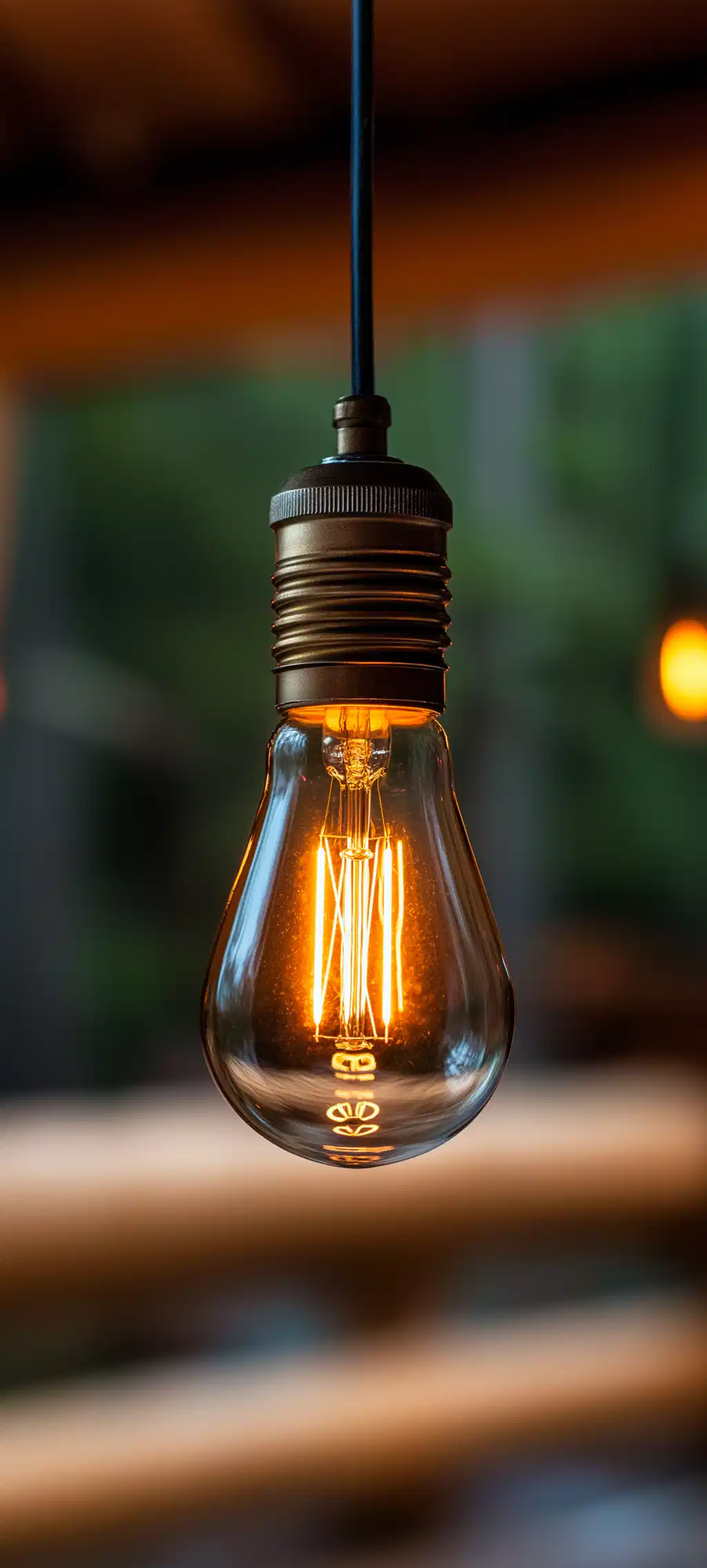 Vintage Hanging Edison Light Bulb Wallpaper